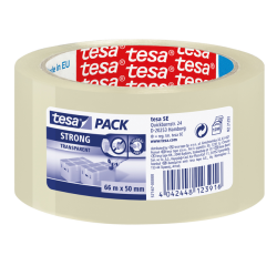 Polypropylene packaging tape, extra strong, 45µ, Tesa, transparent