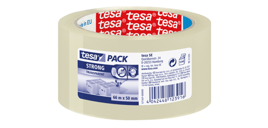 Polypropylene packaging tape, extra strong, 45µ, Tesa, transparent