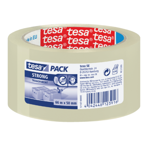<span>Polypropylene packaging tape, extra strong, 45µ, Tesa, transparent</span>