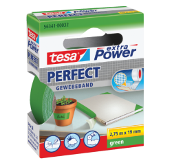 Toile adhésive tesa® extra Power Perfect 2,75mx19mm vert