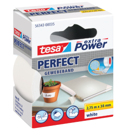 Toile adhésive tesa® extra Power Perfect 2,75mx38mm blanc