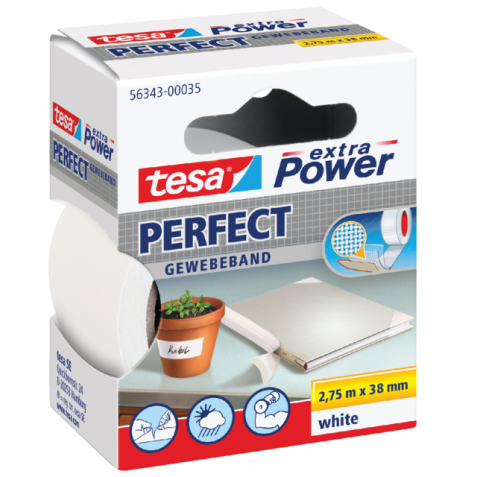 Textieltape tesa® extra Power Perfect 2.75mx38mm wit