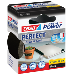 Toile adhésive tesa® extra Power Perfect 2,75mx38mm noir
