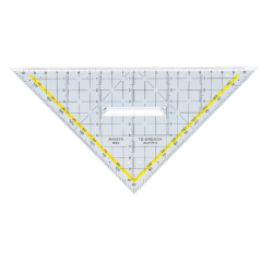 Geodriehoek Aristo 1650/2 225mm met greep transparant
