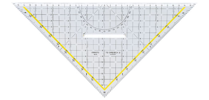 Geometric Square Aristo 1648/2 325mm transparent grip