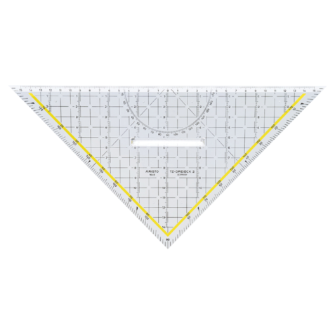 Equerre géométrique Aristo 1648/2 325mm grip transparent