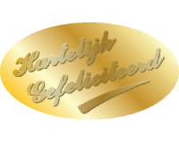 Étiquette Haza hartelijk gefeliciteerd or 1000 pièces