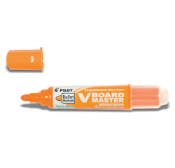 En_rotulador pilot v board master para pizarra blanca naranja tinta liquida trazo 2,3mm