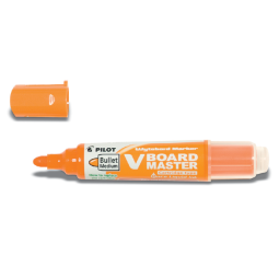 En_rotulador pilot v board master para pizarra blanca naranja tinta liquida trazo 2,3mm