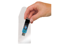 Pochette USB Djois 52,5x90mm rabat autocollant transparent