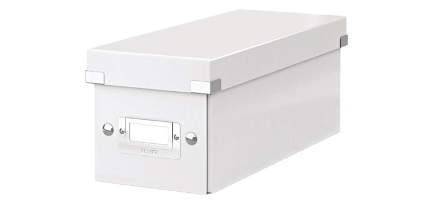 Boîte CD Leitz Click & Store WOW carton recyclé 143x136x352mm blanc