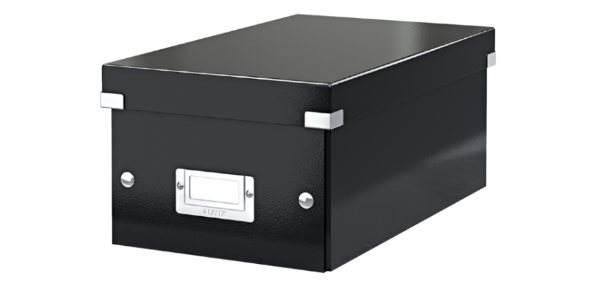 Boîte DVD Leitz Click & Store WOW carton recyclé 206x147x352mm noir