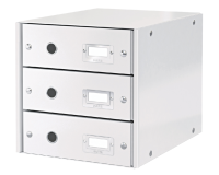 Leitz Click & Store WOW filing block 3 drawers recycled cardboard white
