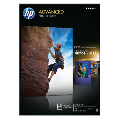 Inkjetpapier HP Q5456A A4 advanced 250gr 25 vel