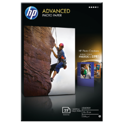 Inkjetpapier HP Q8691A 10x15cm photo glossy 250gr 25 vel