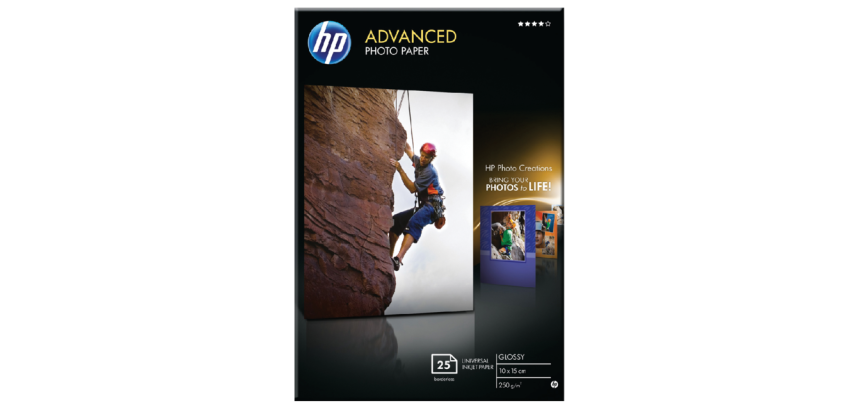 Papier jet d’encre HP Q8691A 10x15cm 250g photo glacé 25 feuilles