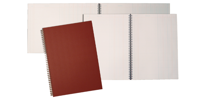 Djois Register Atlanta 294x452mm 2x 16 columns 108 pages red