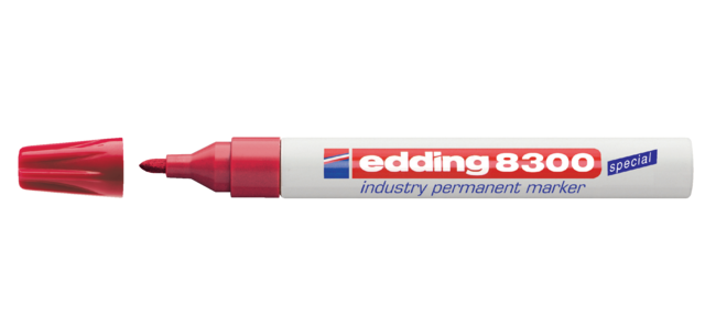 edding 8300 Industry marker chisel tip 1.5-3mm red