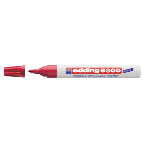 Viltstift edding 8300 industrie rond 1.5-3mm rood