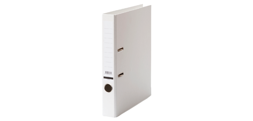 Lever arch file Qbasic A4 50mm white cardboard