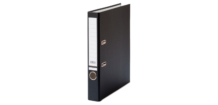 Lever arch file Qbasic A4 50mm black cardboard