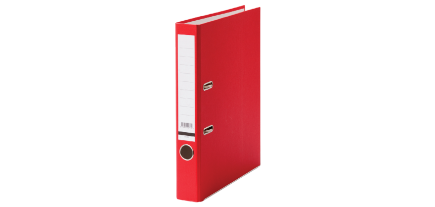 Classeur à levier Qbasic A4 50mm carton rouge