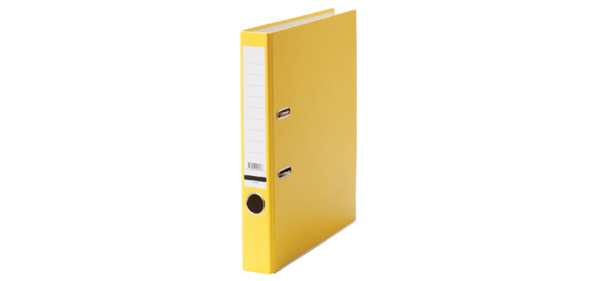 Classeur à levier Qbasic A4 50mm carton jaune