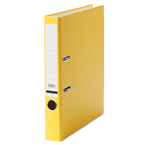 Classeur à levier Qbasic A4 50mm carton jaune