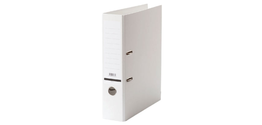 Lever arch file Qbasic A4 80mm white cardboard