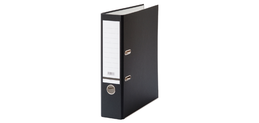 Lever arch file Qbasic A4 80mm black cardboard