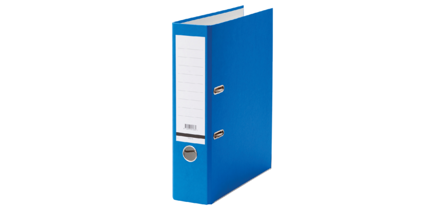 Classeur à levier Qbasic A4 80mm carton bleu
