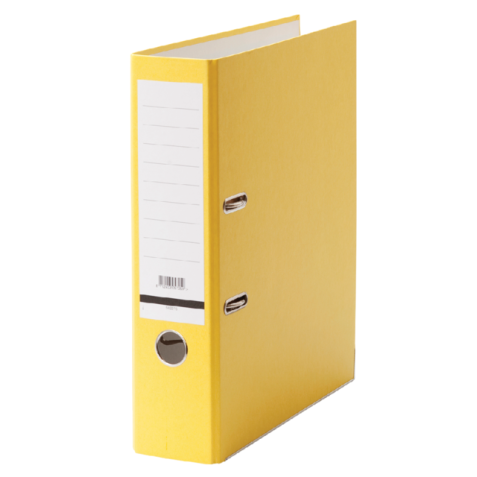 Classeur à levier Qbasic A4 80mm carton jaune