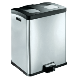 Poubelle à pédale EKO Rejoice 2x30 Inox mat