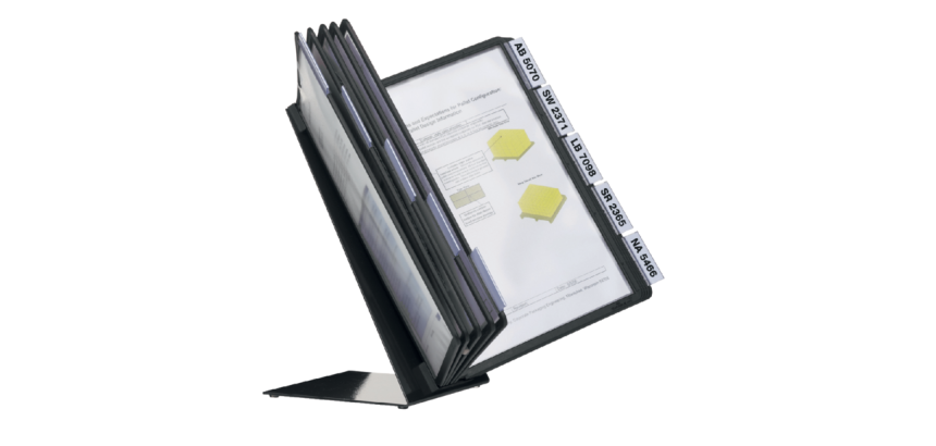 Support de bureau Durable Vario avec 10 pochettes A4 noir