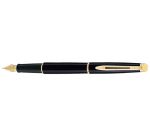 Stylo plume Waterman Hémisphère Noir Laqué GT Fin