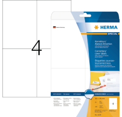 Etiquette HERMA 4229 105x148mm A6 correctrice blanc 100 pièces