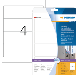 Étiquette dorsale HERMA 61x192mm amovible large blanc