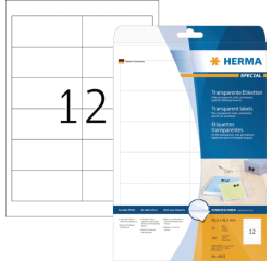 Etiquette HERMA 4682 96,5x42,3mm transparent 300 pièces
