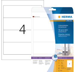 Rugetiket HERMA 5095 breed 61x192mm zelfklevend wit