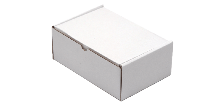 CleverPack corrugated cardboard mailbox 220x160x90mm white 5 pieces