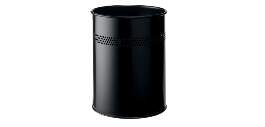 Corbeille à papier Durable 3300-01 15L 30mm perforations noir