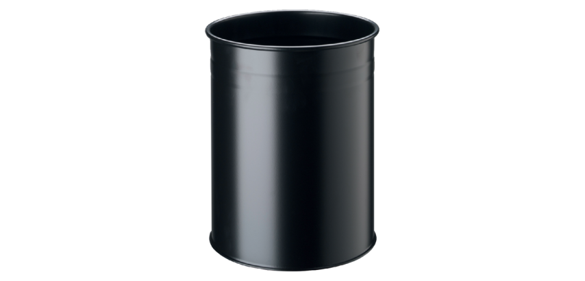 Durable 3304-1 15L Round Black Wastepaper Basket