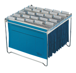 Support dossiers suspendus Durable pour 30-40 dossiers chromé