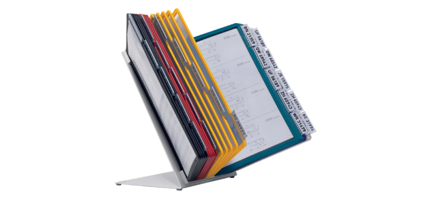 Durable Vario Desk Stand with 30 A4 Pockets Assorted