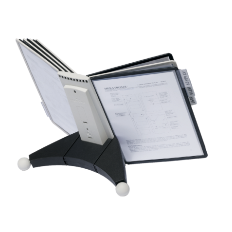 Bureaustandaard Durable 5632 Sherpa met 10-tassen zwart/grijs