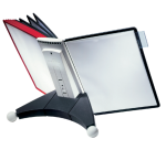 Durable 5632 Sherpa Tabletop Display Panel System 10 Pockets Red/Black