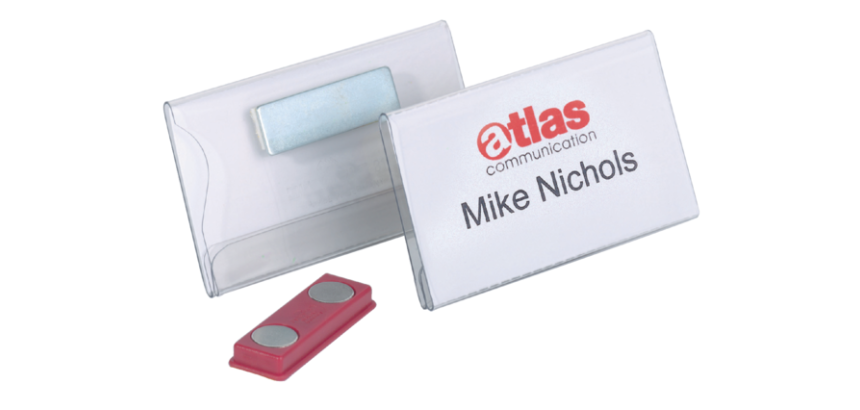 Badge Durable 8116 plat avec aimant 40x75mm