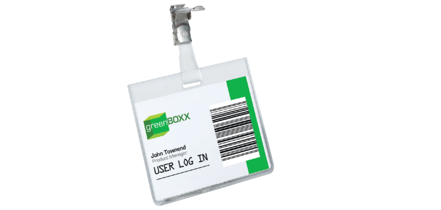 Badge Durable 8003 avec pince paysage fermé 60x90mm