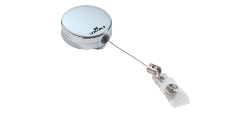 Durable Reel 8225 with snap button 800mm chrome