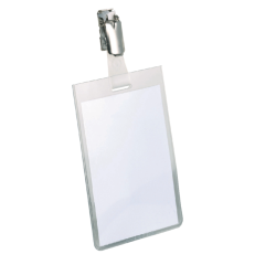 Badge Durable 8002 avec pince portrait fermé 60x90mm - lot de 25